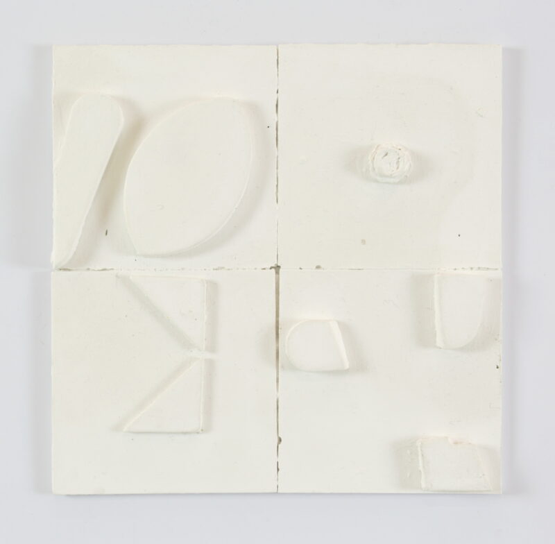 Antonia Sellbach 'Form relief 11' 2023 plaster 20 x 20 cm $1,000