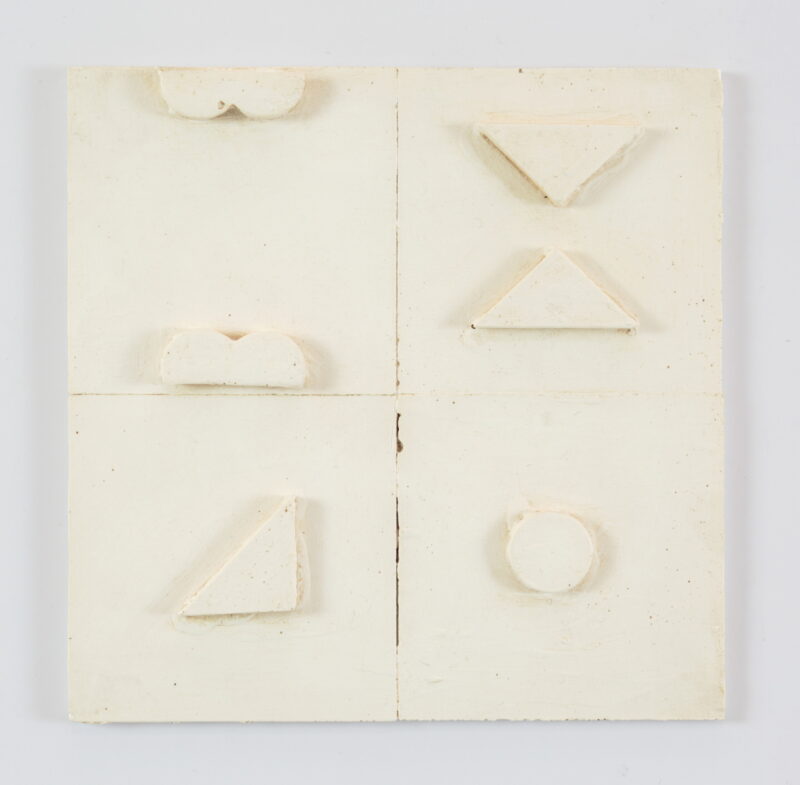 Antonia Sellbach 'Form relief 6' 2023 hydrostone 20 x 20 cm $1,000