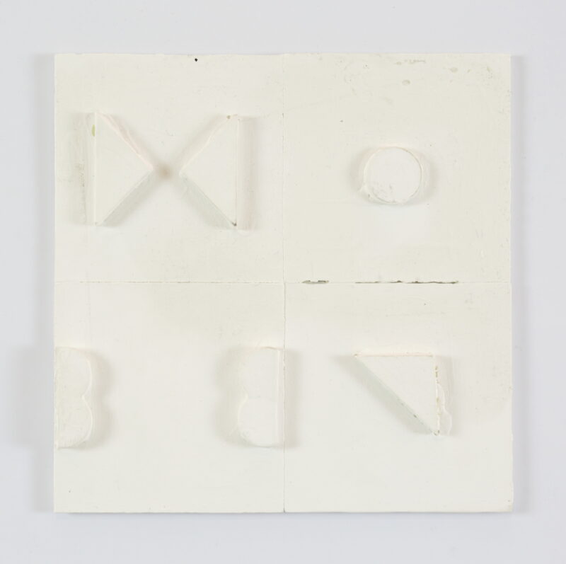 Antonia Sellbach 'Form relief 5' 2023 hydrostone 20 x 20 cm $1,000