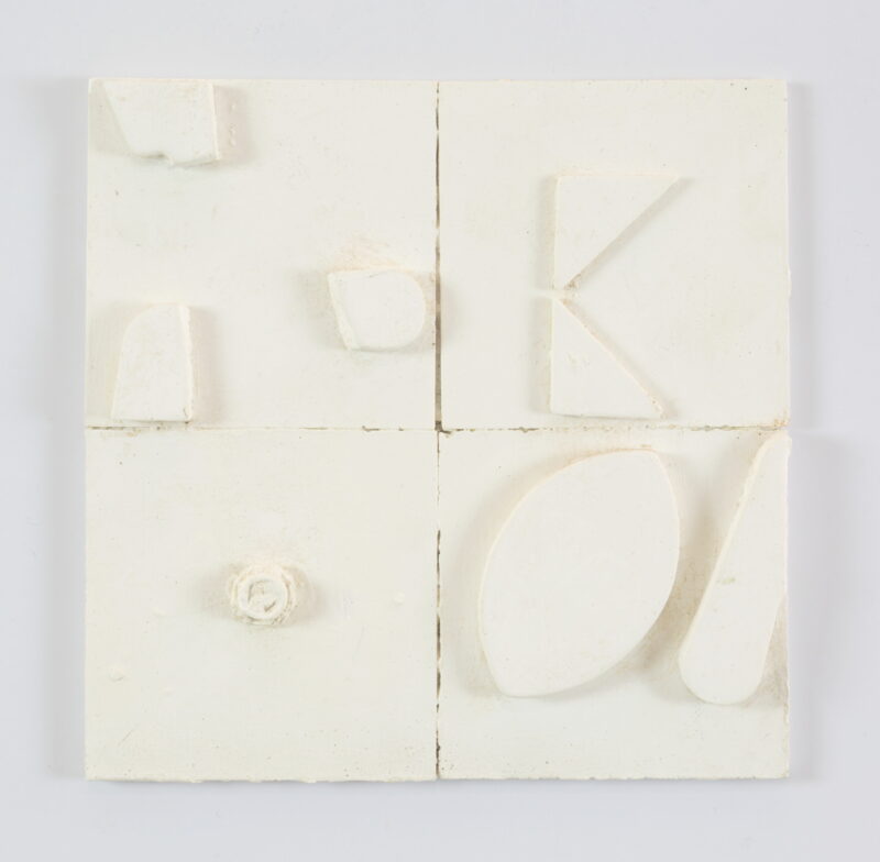 Antonia Sellbach 'Form relief 12' 2023 plaster 20 x 20 cm $1,000