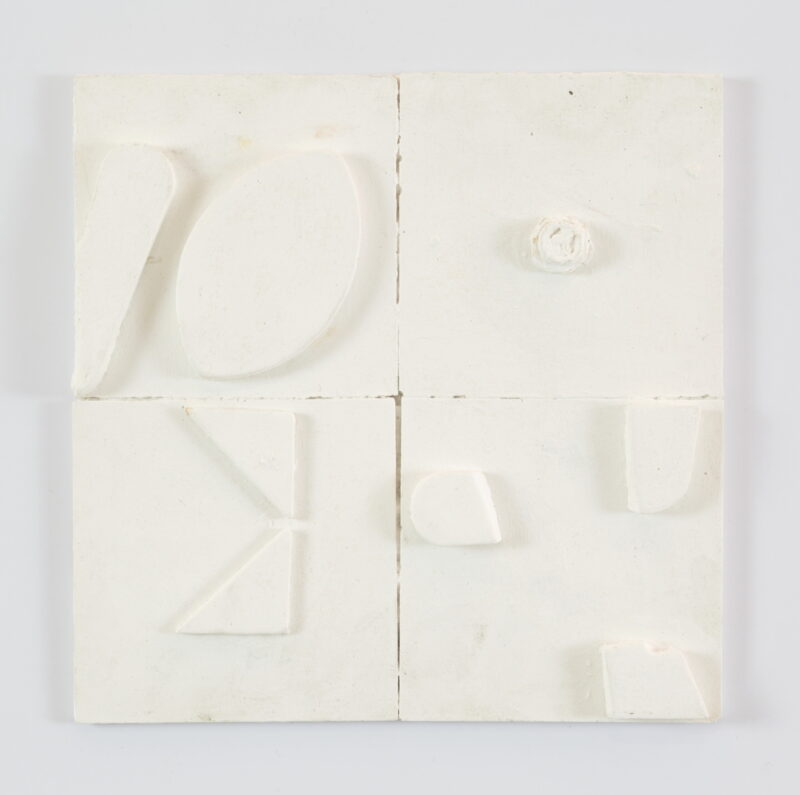 Antonia Sellbach 'Form relief 7' 2023 plaster 20 x 20 cm $1,000