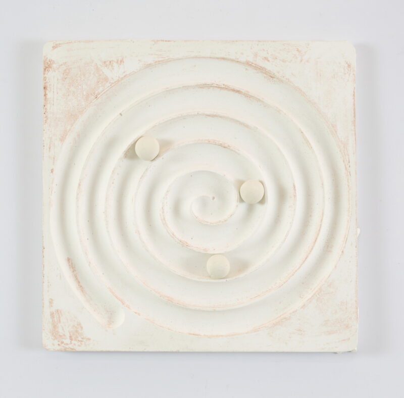 Antonia Sellbach 'Spiral (Device for Thoughts in Motion) ' 2023 plaster 24 x 24 cm $1,900