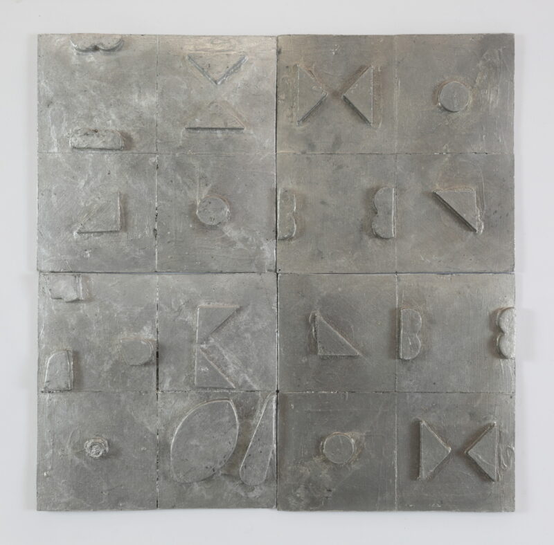 Antonia Sellbach 'Form relief 1,2,3,4' 2023 aluminium 38.5 x 38.5 cm $7,000