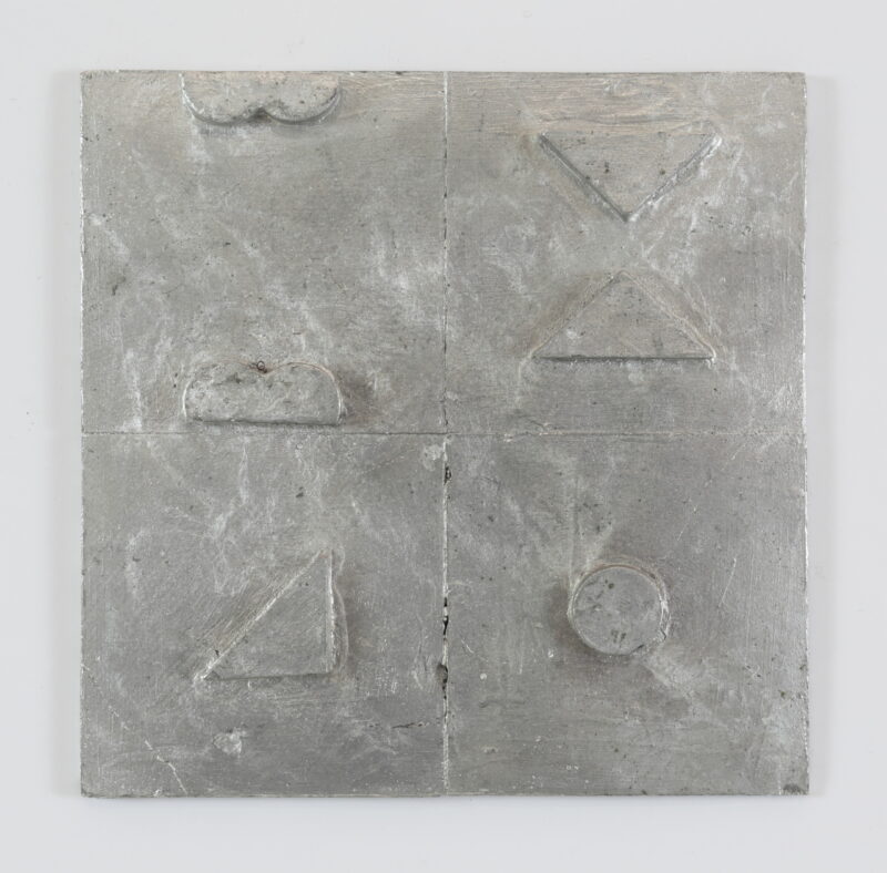 Antonia Sellbach 'Form relief 1' 2023 aluminium 19 x 19 cm $2,000