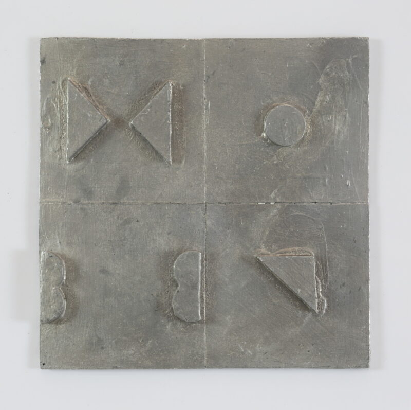 Antonia Sellbach 'Form relief 4' 2023 aluminium 19 x 19 cm $2,000