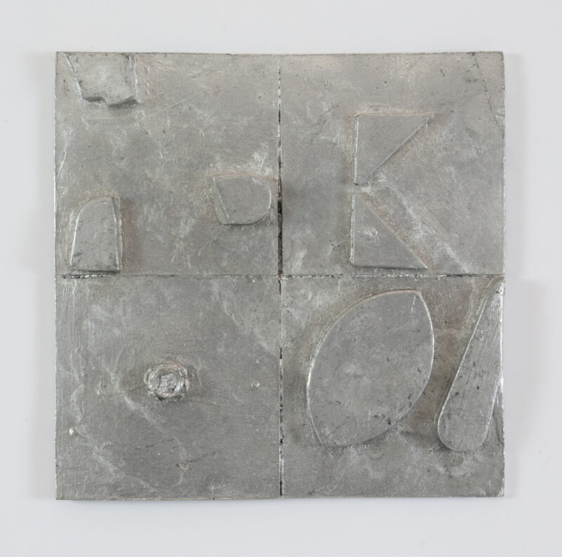 Antonia Sellbach 'Form relief 2' 2023 aluminium 19 x 19 cm $2,000