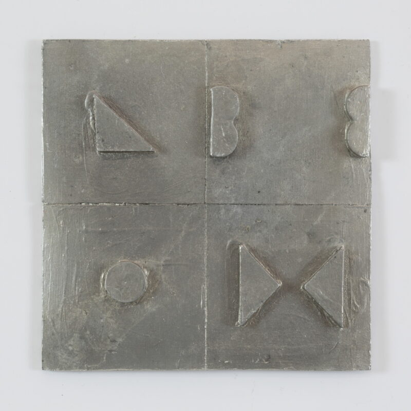 Antonia Sellbach 'Form relief 3' 2023 aluminium 19 x 19 cm $2,000