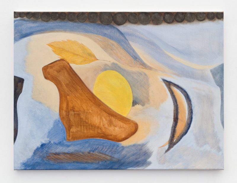 Martin George 'To tie the two moons' 2024 acrylic on linen canvas 76 x 102 cm $2,500