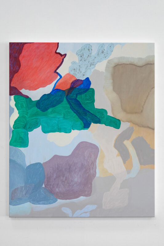 Tonee Messiah 'Channels' 2023 oil on polycotton 122 x 102 cm $5,500