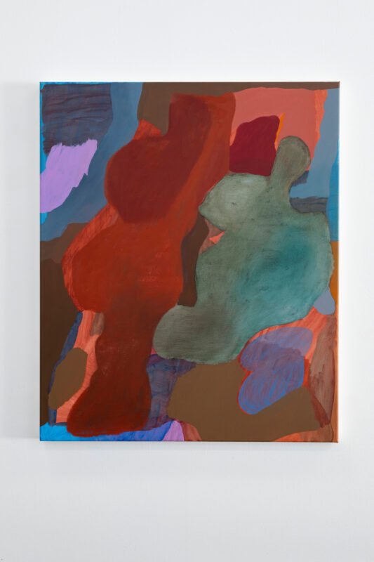 Tonee Messiah 'Apprehensive ideas' 2023 oil on polycotton 91 x 76 cm $3,500