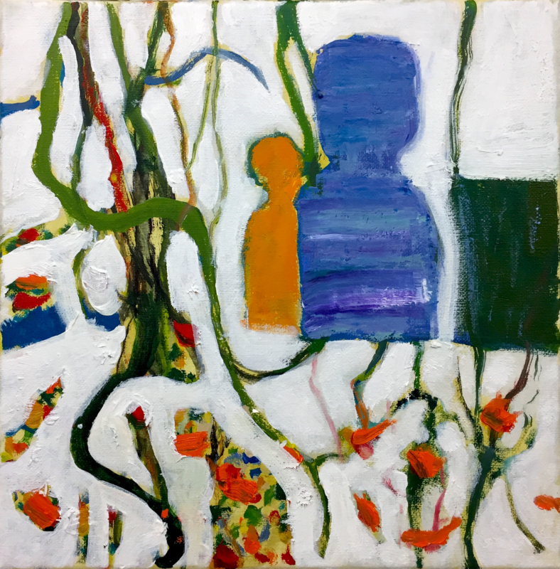 Guy Warren 'Restless' 2021 oil and acrylic on canvas 30 x 30 cm