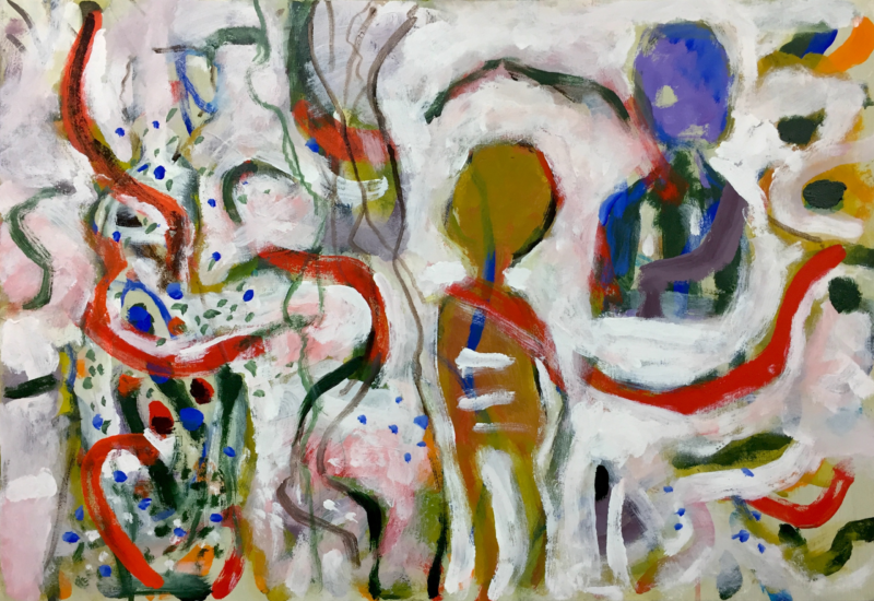 Guy Warren 'Through the vines' 2021 acrylic on canvas 46 x 66 cm $6,500