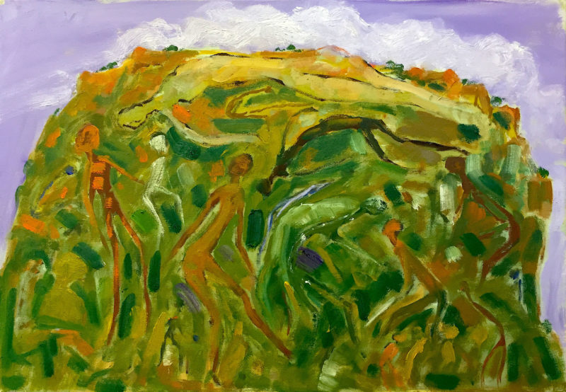 Guy Warren 'The land and us together' 2021 oil on canvas 47 x 67 cm