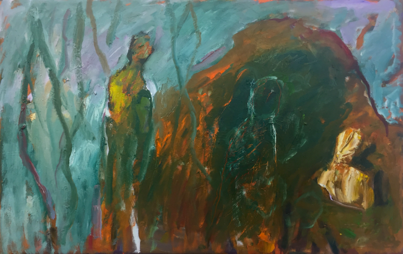 Guy Warren 'Immersion' 2021 oil and acrylic on canvas 58 x 92 cm