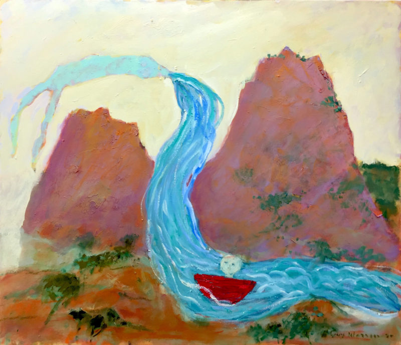 Guy Warren 'River of life (2)' 2021 oil on canvas 70 x 80 cm