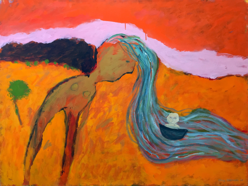 Guy Warren 'River of life (1)' 2019 acrylic on canvas 90 x 120 cm $18,000