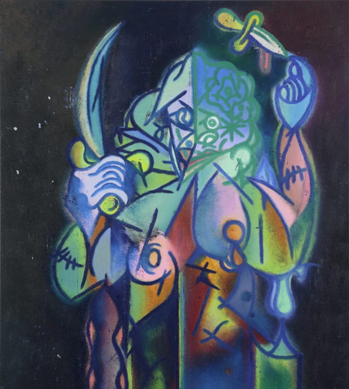 Rhys Lee 'The juggler #4' 2020 oil on canvas 109 x 98 cm