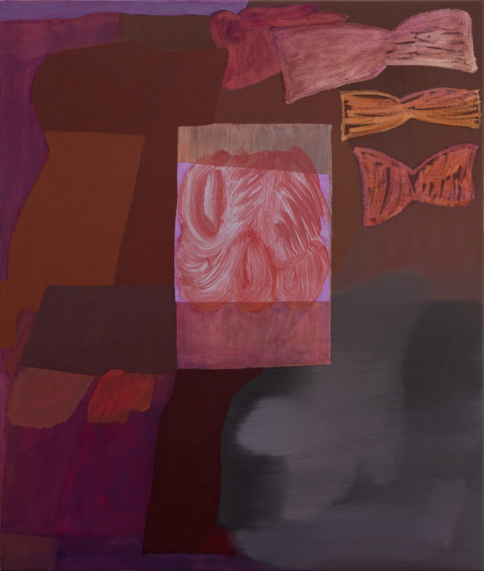 Tonee Messiah 'Preceding formality' 2022 oil on canvas 84 x 71 cm $3,300