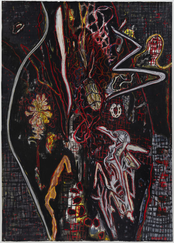 4. Suzanne Archer 'Evensong-Custodian Series ' 2021 chalk pastel and ink, framed 140 x 100 cm