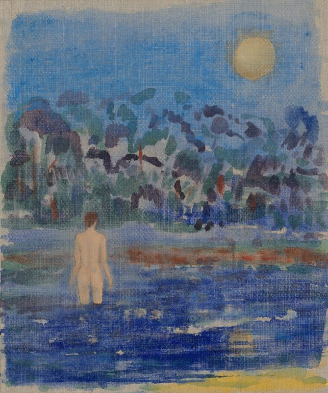 Betra Fraval 'A place to get lost in' 2025 synthetic polymer on linen 60 x 50 cm $2,900