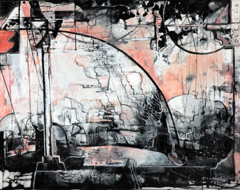 Wendy Stavrianos 'Archaic Twilight' 2018-19 acrylic on canvas 138 x 174 cm $22,000