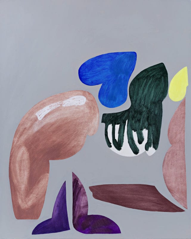 Tonee Messiah 'Bent Taut (Bending)' 2020 oil on wood panel 76 x 61 cm