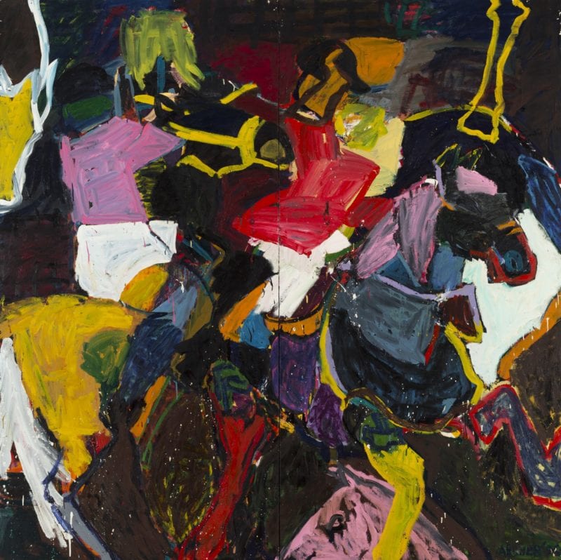Suzanne Archer 'Black Horse' 1996 oil on plywood 240 x 241 cm $22,000