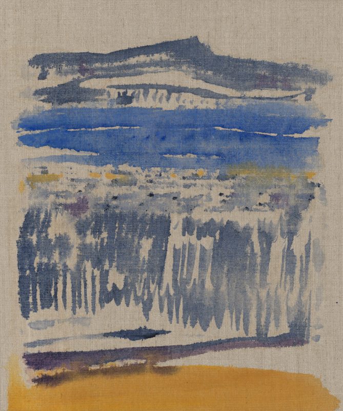 Betra Fraval 'Bundanon landscape (making marks 2)' 2025 synthetic polymer on linen 60 x 50 cm $2,900