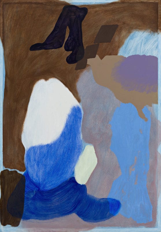 Tonee Messiah 'Controlled probability' 2020 oil on paper mounted on wood panel 61 x 42 cm SOLD