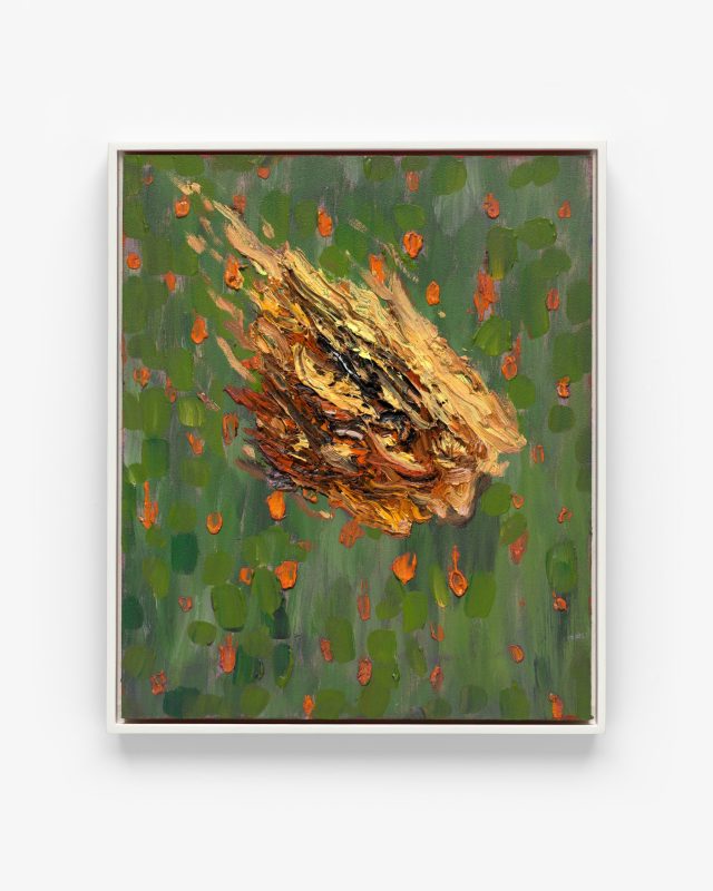 Tai Snaith 'Curse' 2025 oil and beeswax medium on linen board, framed 30.5 x 25.5 cm $1,200