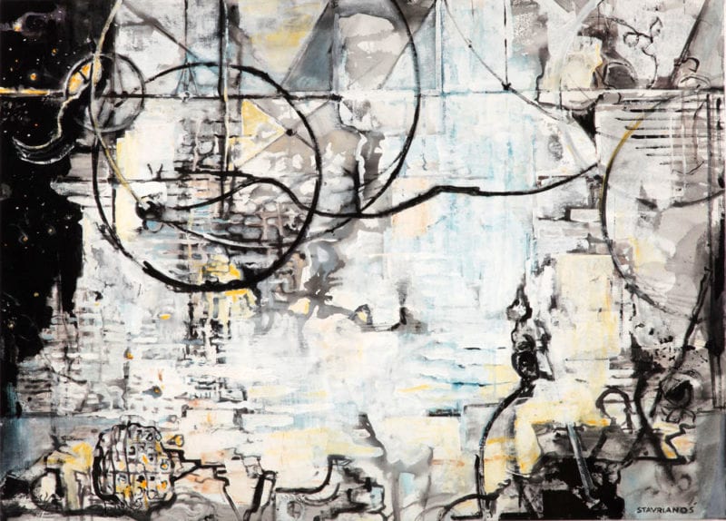 Wendy Stavrianos 'Gathering Matter No.2' 2018 acrylic on canvas 91 x 126 cm $7,900