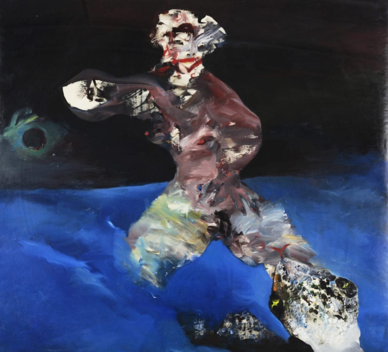 Gordon Shepherdson 'Girl Playing with Serpent' 1993 oil and enamel on paper 120 x 110 cm