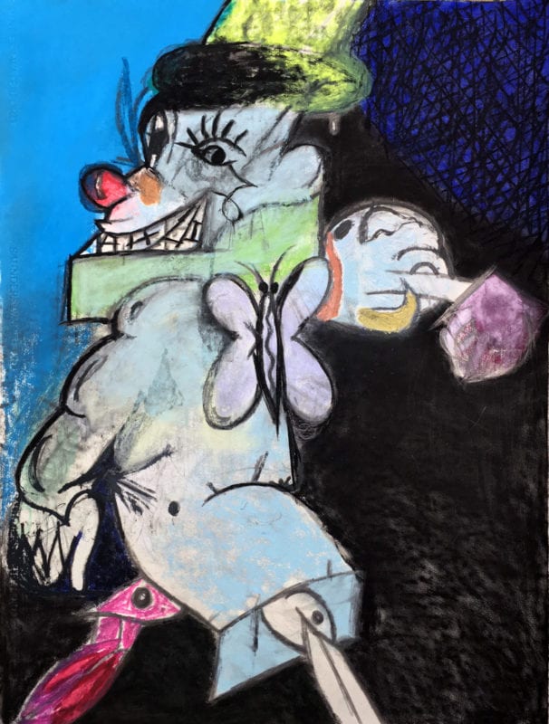 Rhys Lee 'Untitled 6' 2020 mixed media on paper 76 x 56 cm