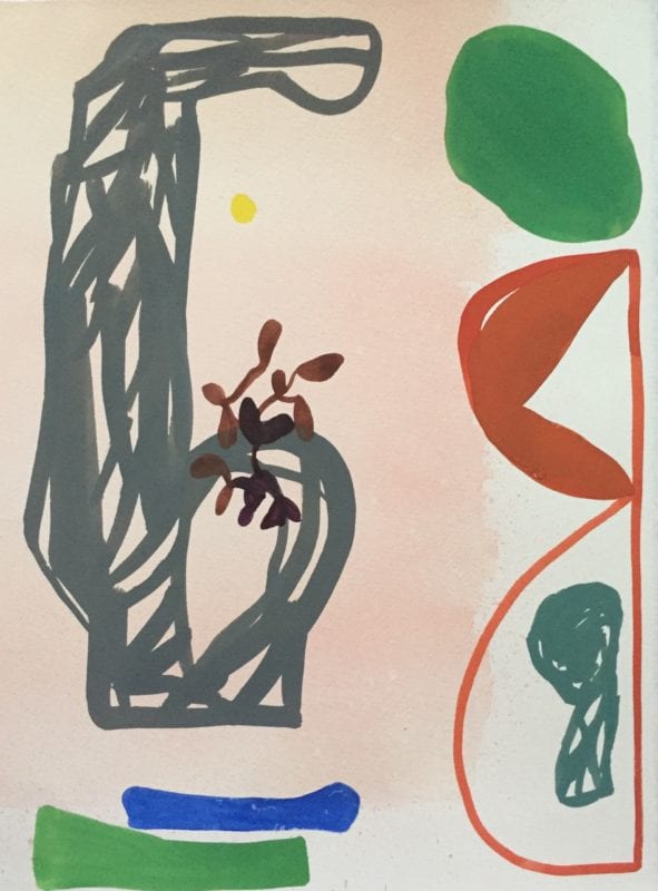 Tonee Messiah 'Forlorn' 2020 watercolour and gouache on cotton rag, unframed 38 x 28 cm $1,100