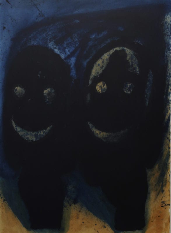 Rhys Lee SPIT SHINE #17 2016 Oil, charcoal and shellac on paper 76 x 57 cm 