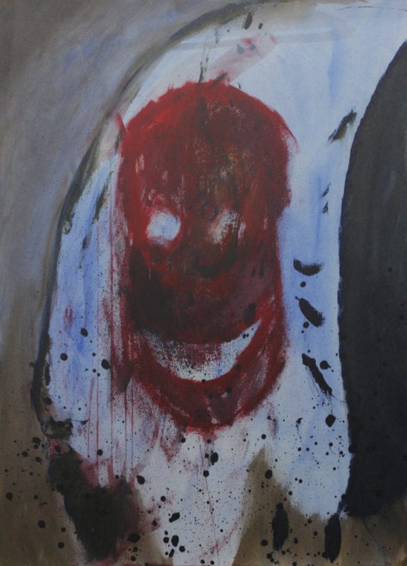 Rhys Lee SPIT SHINE #23 2016 Acrylic, enamel and shellac on paper 76 x 57 cm