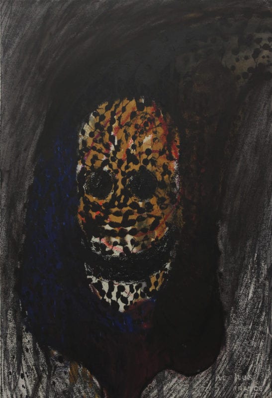 Rhys Lee SPIT SHINE #25 2016 Oil, charcoal, pencil, crayon and shellac on paper 56 x 38 cm