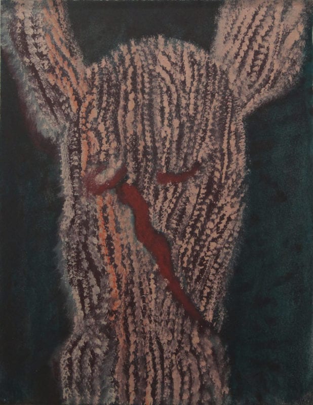 Rhys Lee SPIT SHINE #39 2016 Oil on paper37 x 28 cm 