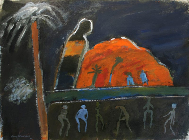 Guy Warren 'Guardian' 2016 Oil stick on paper 57 x 76 cm