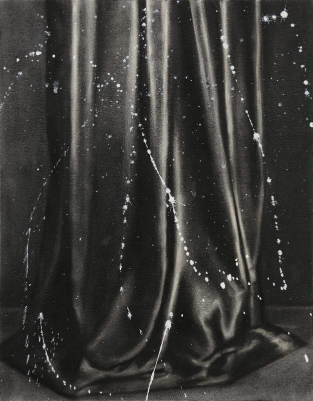 Heidi Yardley 'Interferences' 2019 charcoal on primed paper 48 x 38 cm SOLD