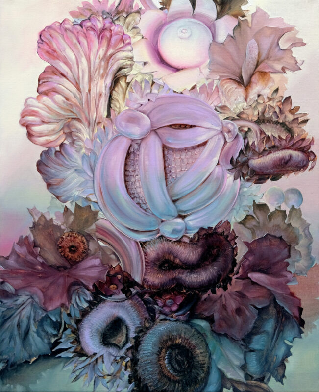 Karla Marchesi 'Free form' 2023 oil on linen 80 x 60 cm $3,800