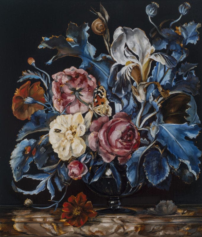 Karla Marchesi 'Impossible Bouquet Study No. 2' 2017 Oil on board 30 x 24 cm