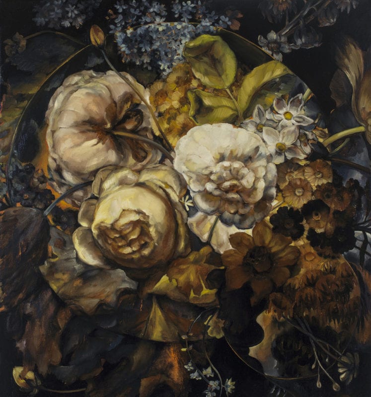 Karla Marchesi 'Soft Moon' 2017 Oil on canvas 70 x 65 cm $3,250