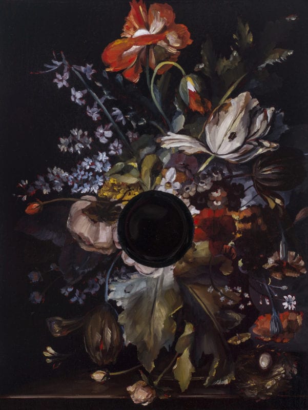 Karla Marchesi 'Vanitas Vanitatum' 2017 Oil and enamel on board 24.1 x 18.1 cm