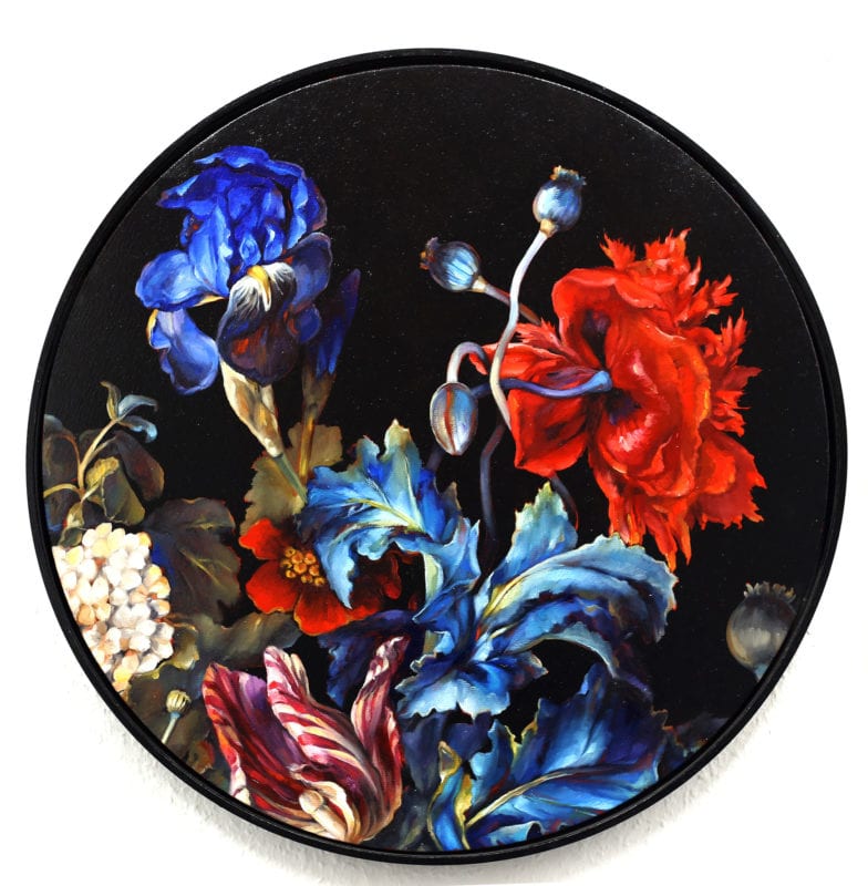 Karla Marchesi 'Left and Right' 2017 Oil on canvas 55 x 55 cm