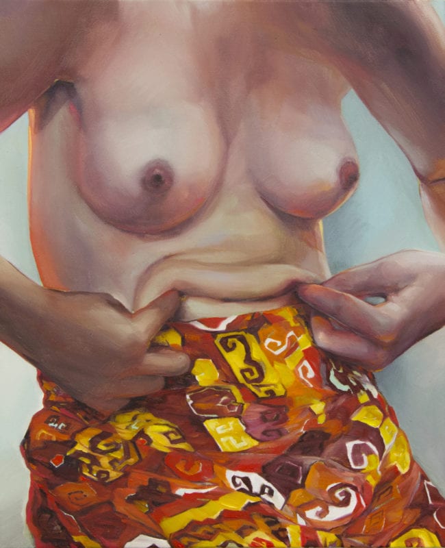 Karla Marchesi 'Body talk 2' 2018 oil on linen 50 x 40 cm