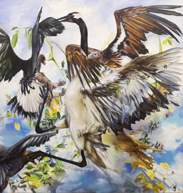 Karla Marchesi 'Freedom fighters' 2018 oil on canvas 160 x 150 cm