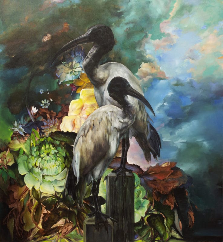 Karla Marchesi 'Guard post' 2018 oil on linen 160 x 145 cm