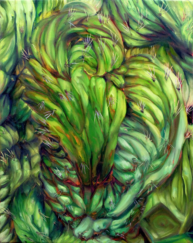 Karla Marchesi 'ridged' 2023 oil on canvas 50 x 40 cm $3,200