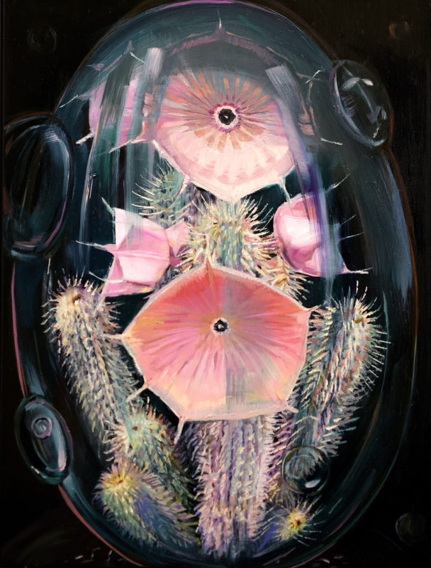 Karla Marchesi 'Violence and vulnerability 2' 2021 oil on aluminium 29 x 22 cm $1,900